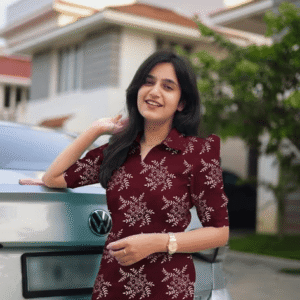 Women Floral Print Straight Kurti